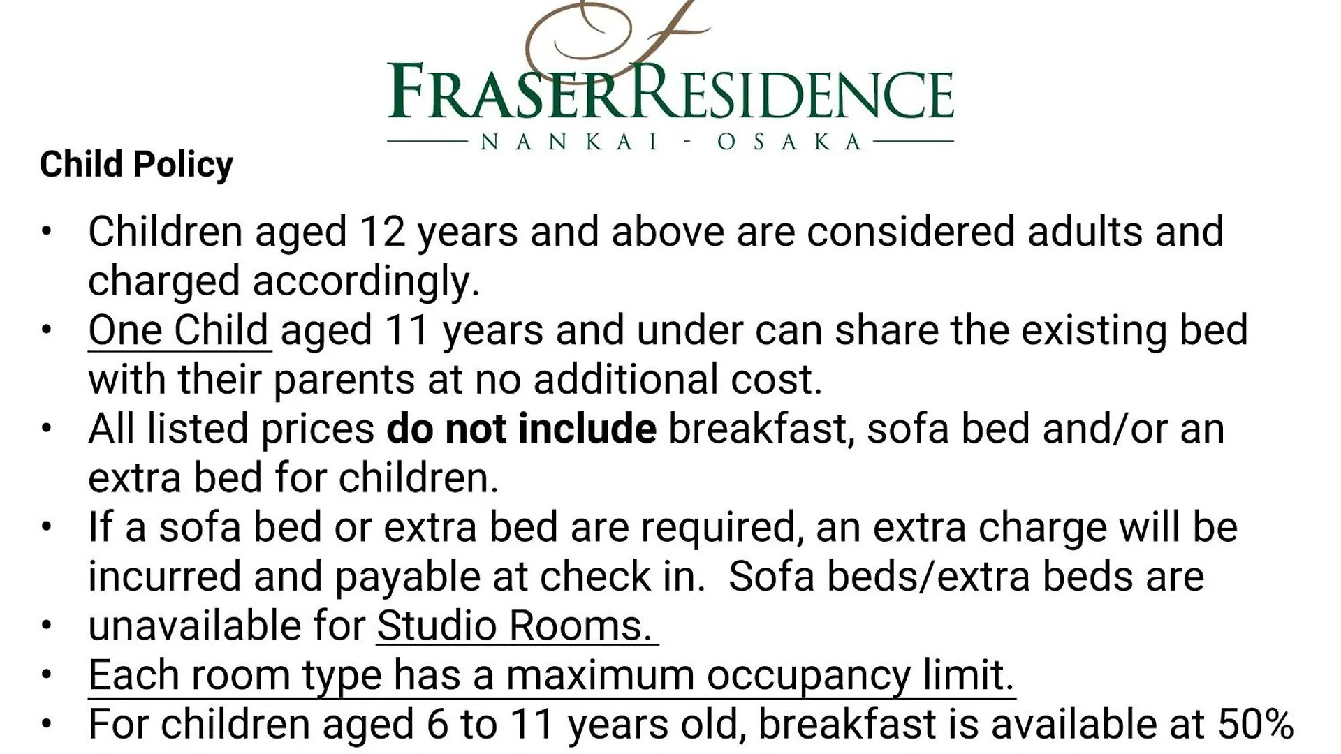 Fraser Residence Nankai Osaka